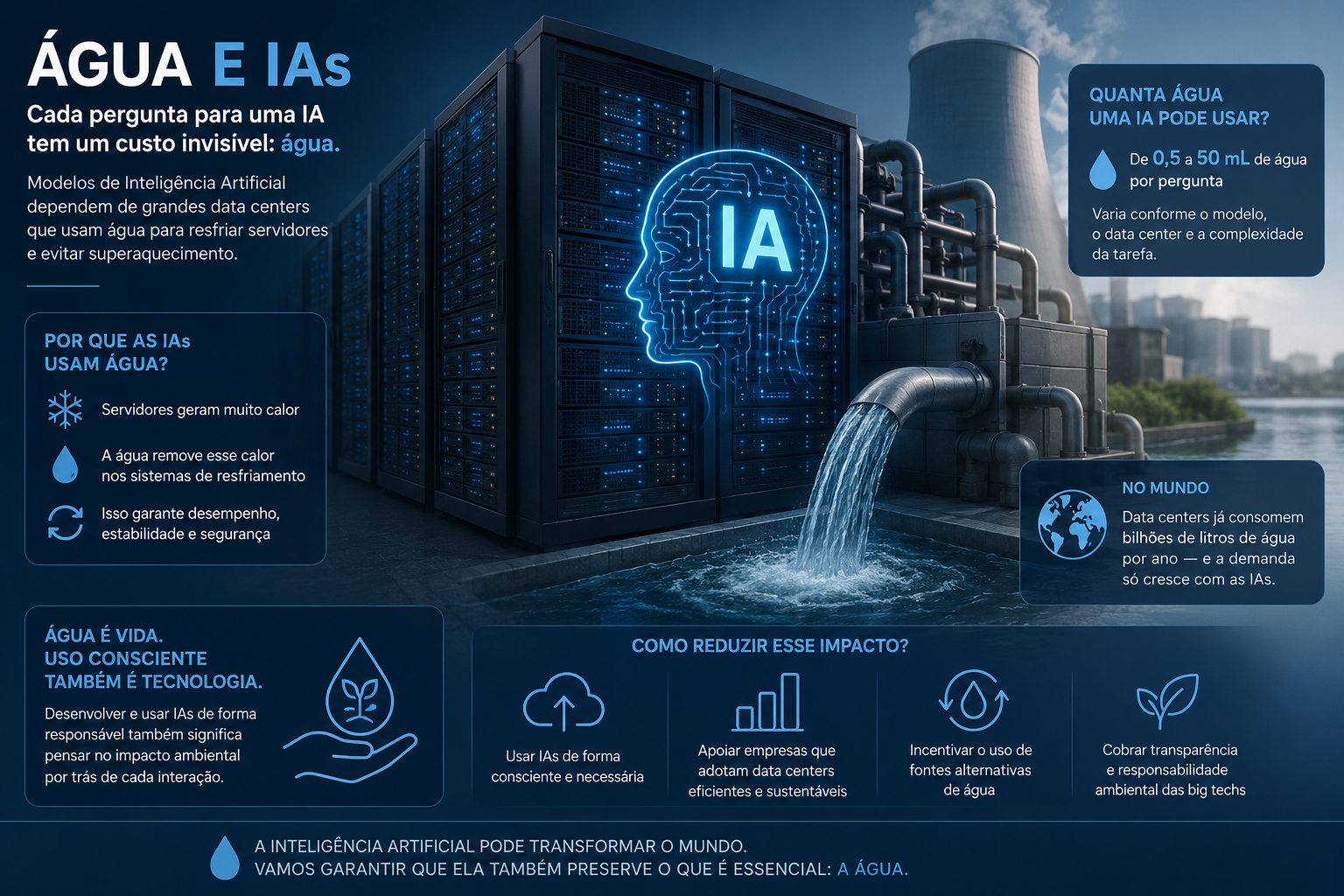 O Preço Oculto da IA: O que é a Pegada Hídrica da Inteligência Artificial?