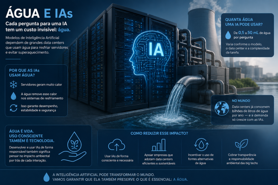 O Preço Oculto da IA: O que é a Pegada Hídrica da Inteligência Artificial?
